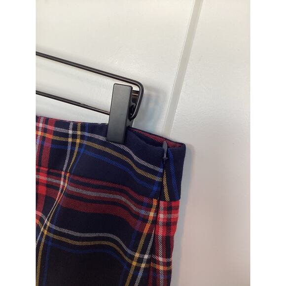 Talbots size 12 tartan A line holiday Christmas blue plaid wool blend lined - Picture 5 of 12